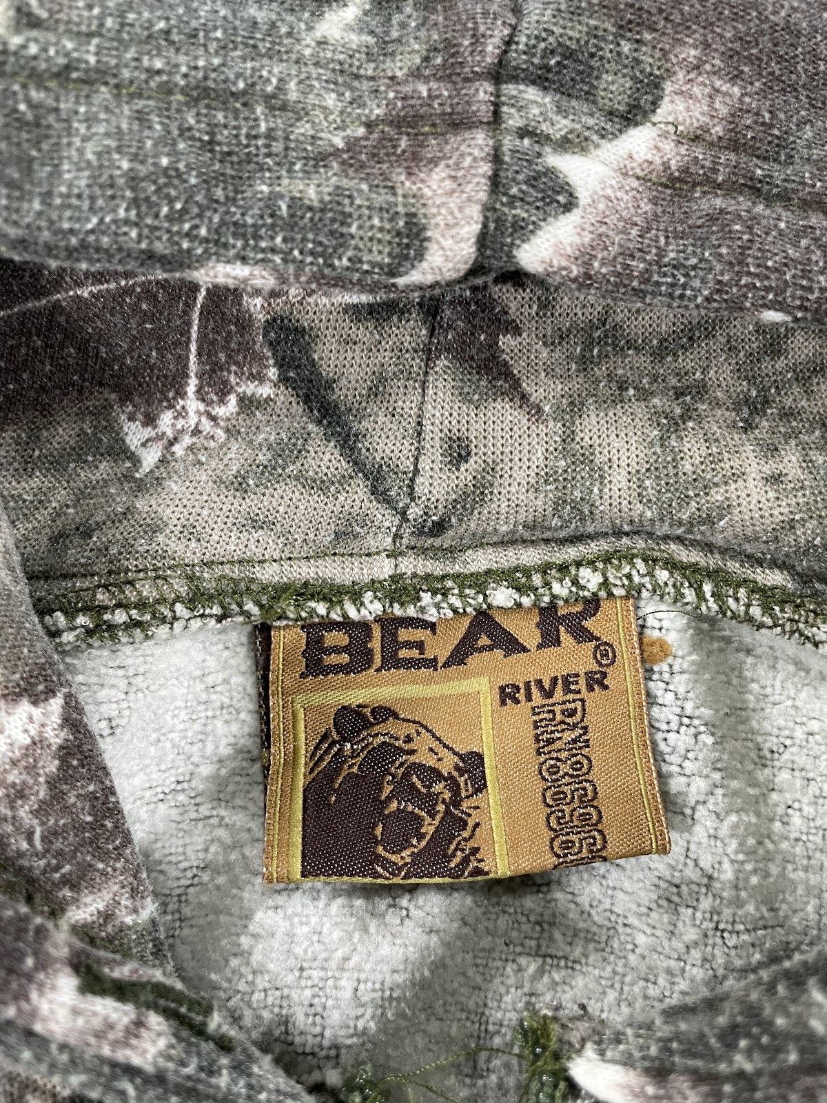 BEAR RIVER リアルツリーカモ ジップアップパーカー フリース裏 メンズ 4