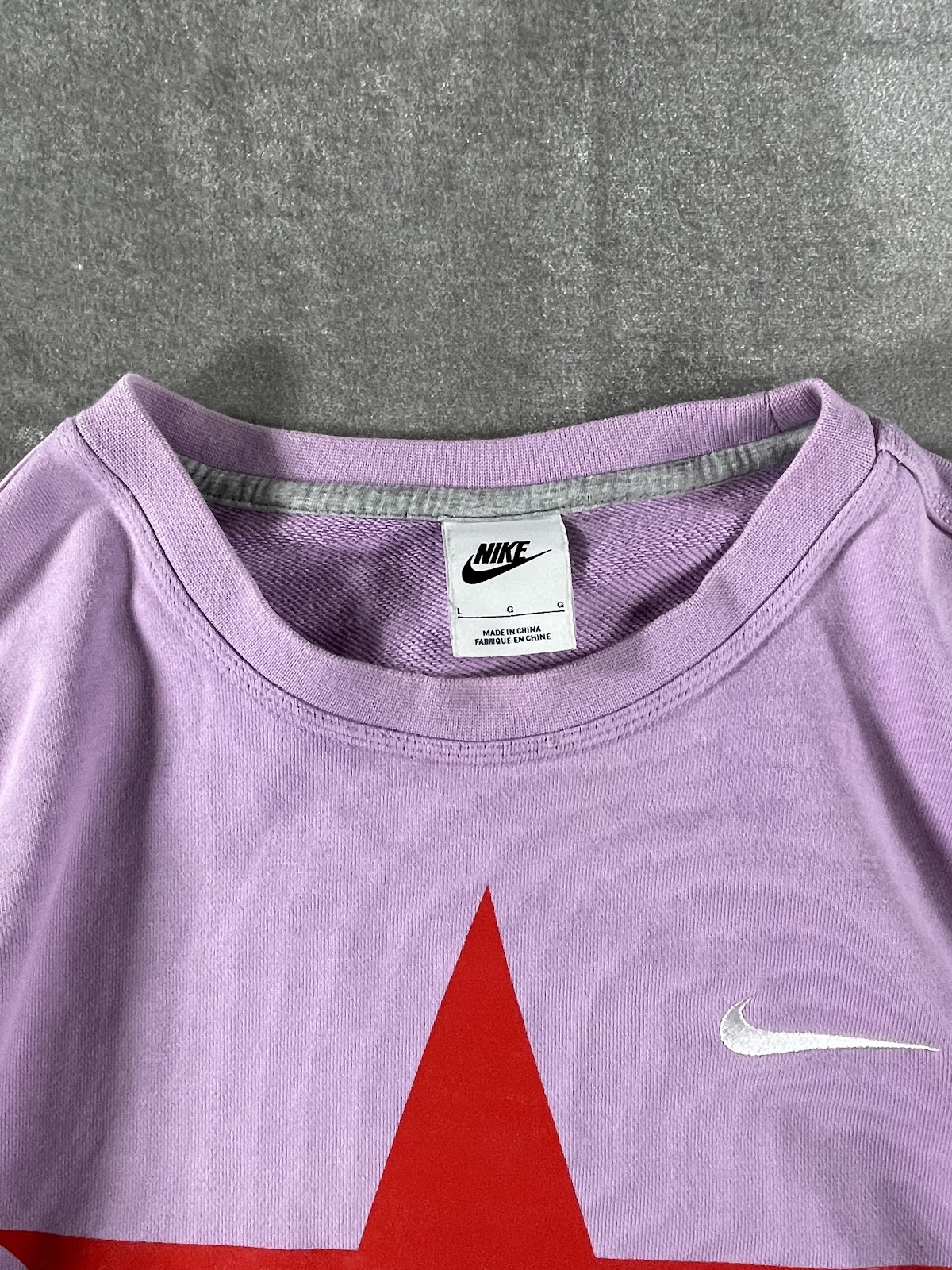NIKE スター スウェット ラベンダー×レッド 2000年代頃 メンズ 4