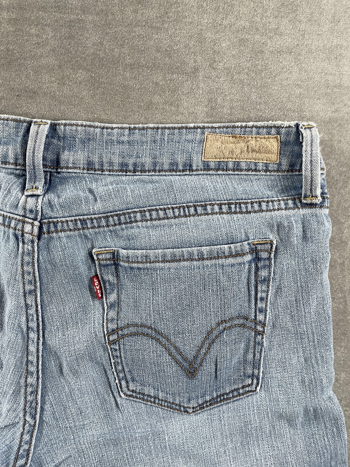 Levi's グラフィックプリント ブーツカットデニム ライトブルー 2000年代頃 レディース 8