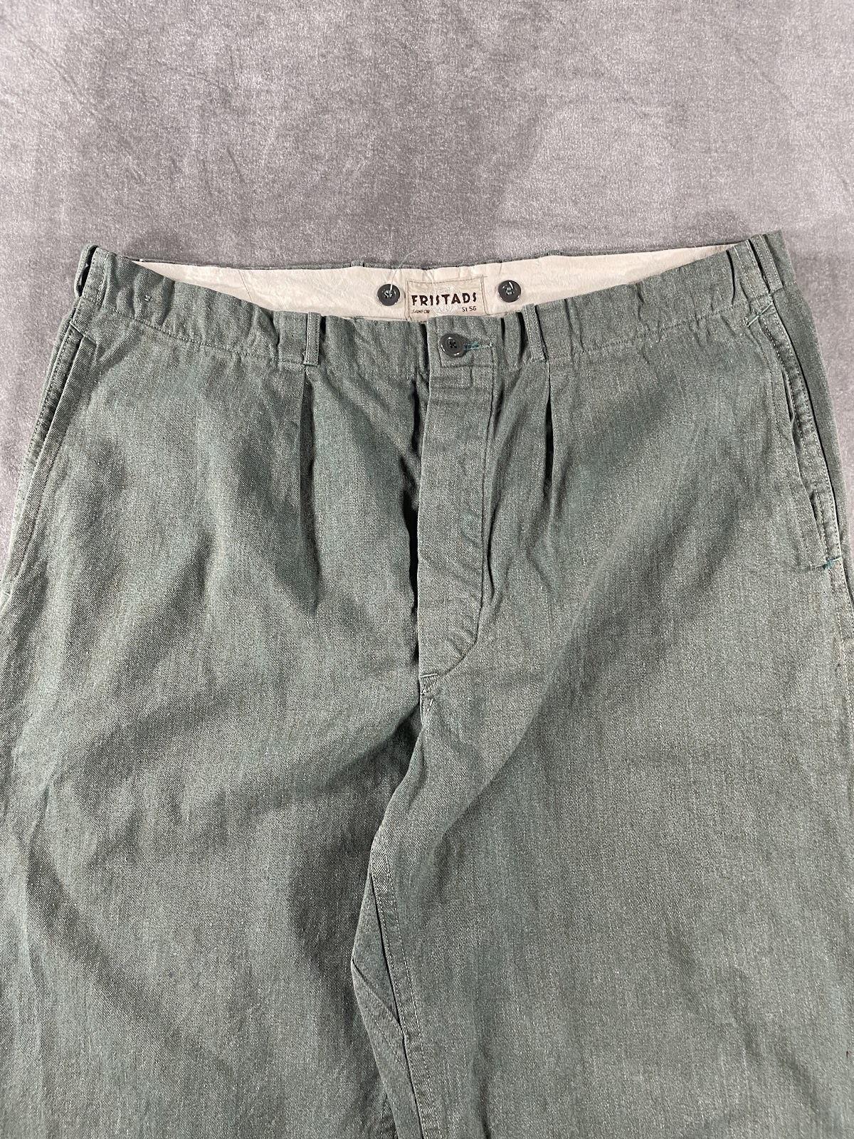 FRISTADS ワークパンツ（プリズナーパンツ） グレーグリーン スウェーデン メンズ 3