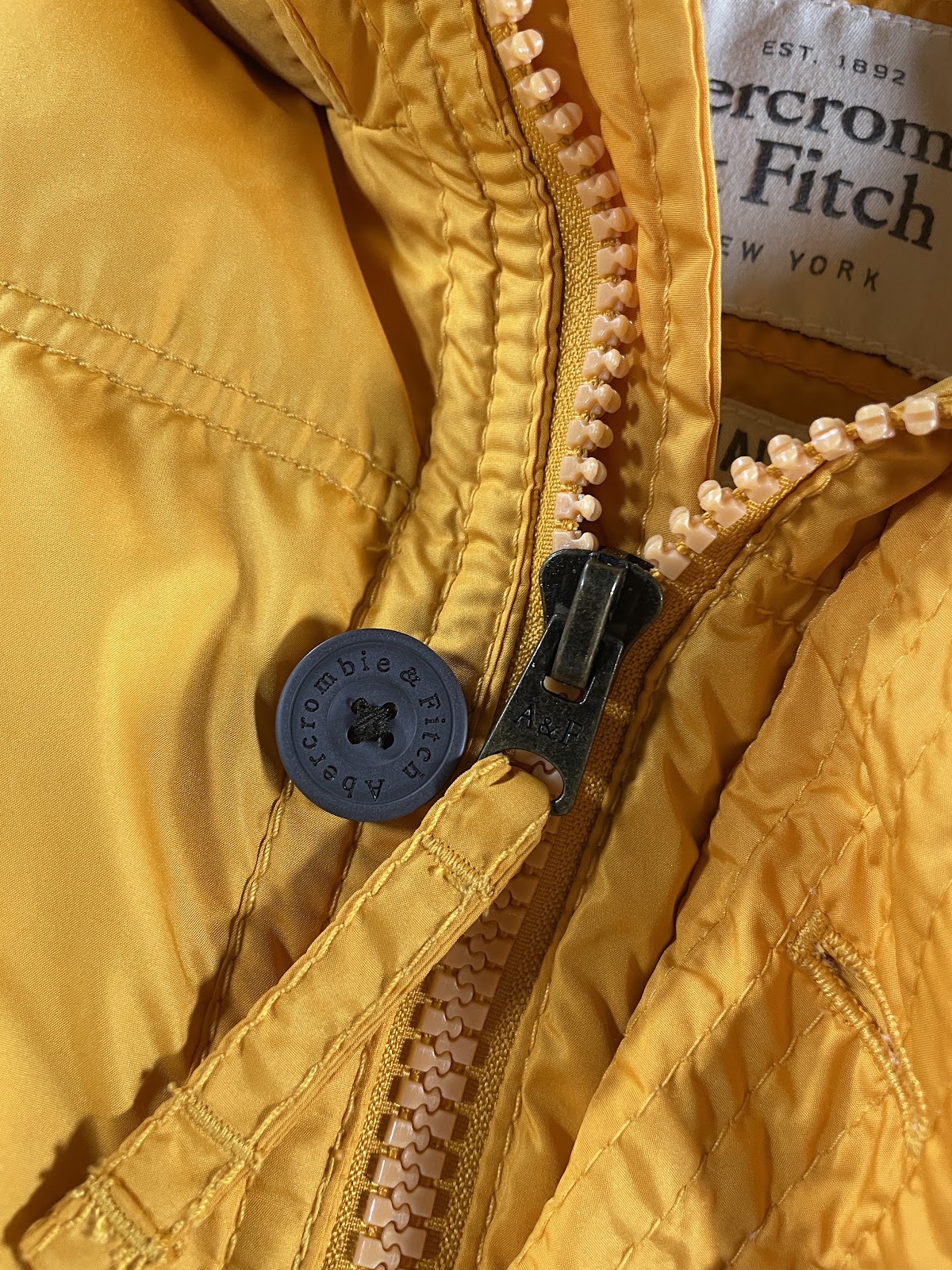 Abercrombie & Fitch KEMPSHALL ダウンジャケット マスタードイエロー XL メンズ 4