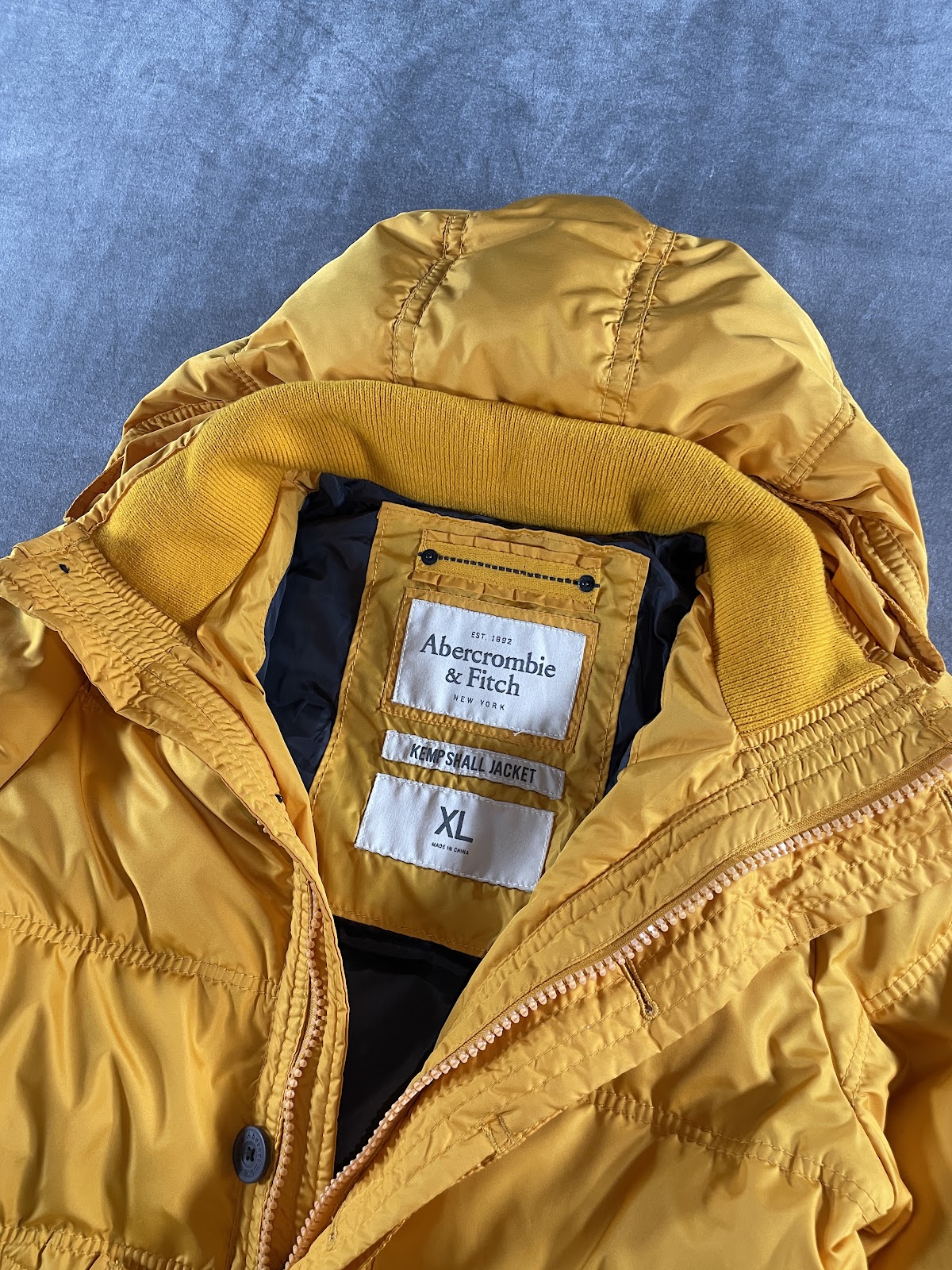 Abercrombie & Fitch KEMPSHALL ダウンジャケット マスタードイエロー XL メンズ 8